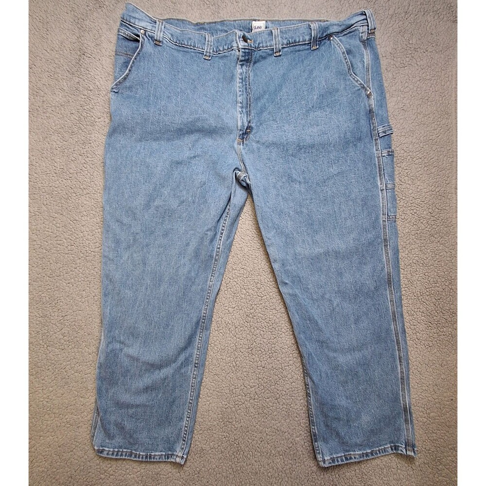 LEE Carpenter Jeans Men's 52x30 (actual 51x29) Blue Denim Workwear Outdoors‎